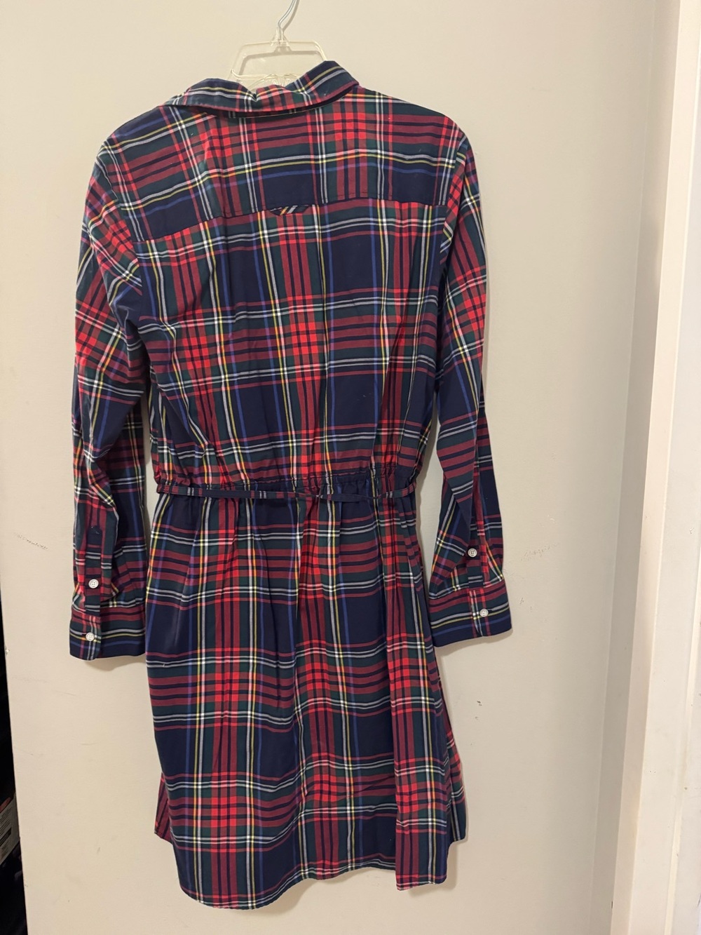 Brooks brothers Plaid Shirt Dress in Navy and Red - Picture 3 of 4